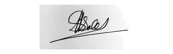Signature of Sheikh Mohammad Salek