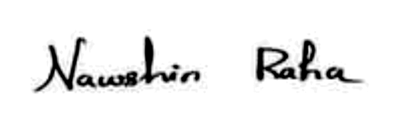 Signature of Nawshin Raha Haque