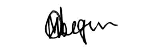 Signature of Marjan Begum
